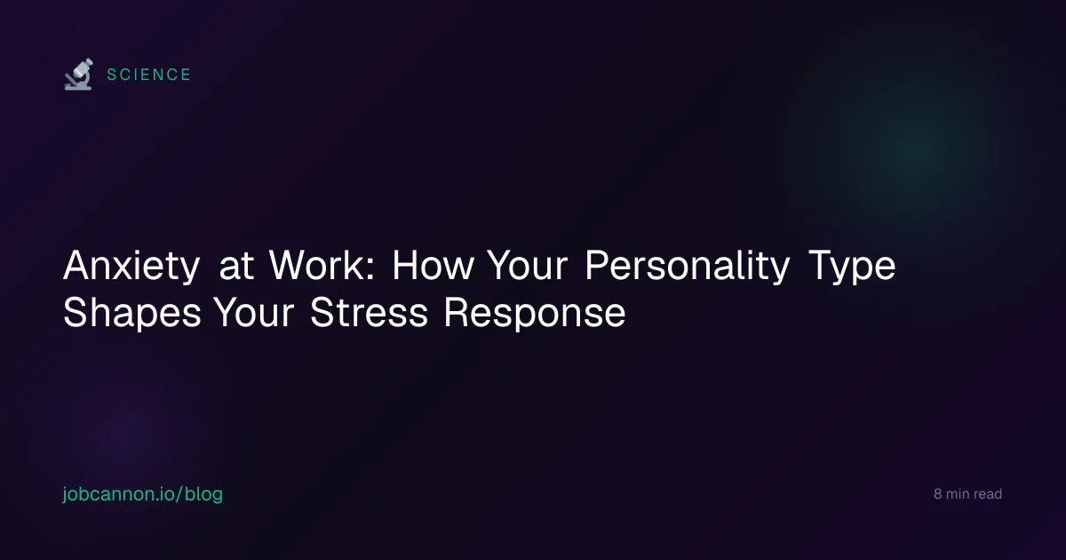 Anxiety at Work: How Your Personality Type Shapes Your Stress Response