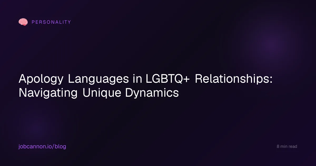 Apology Languages in LGBTQ+ Relationships: Navigating Unique Dynamics
