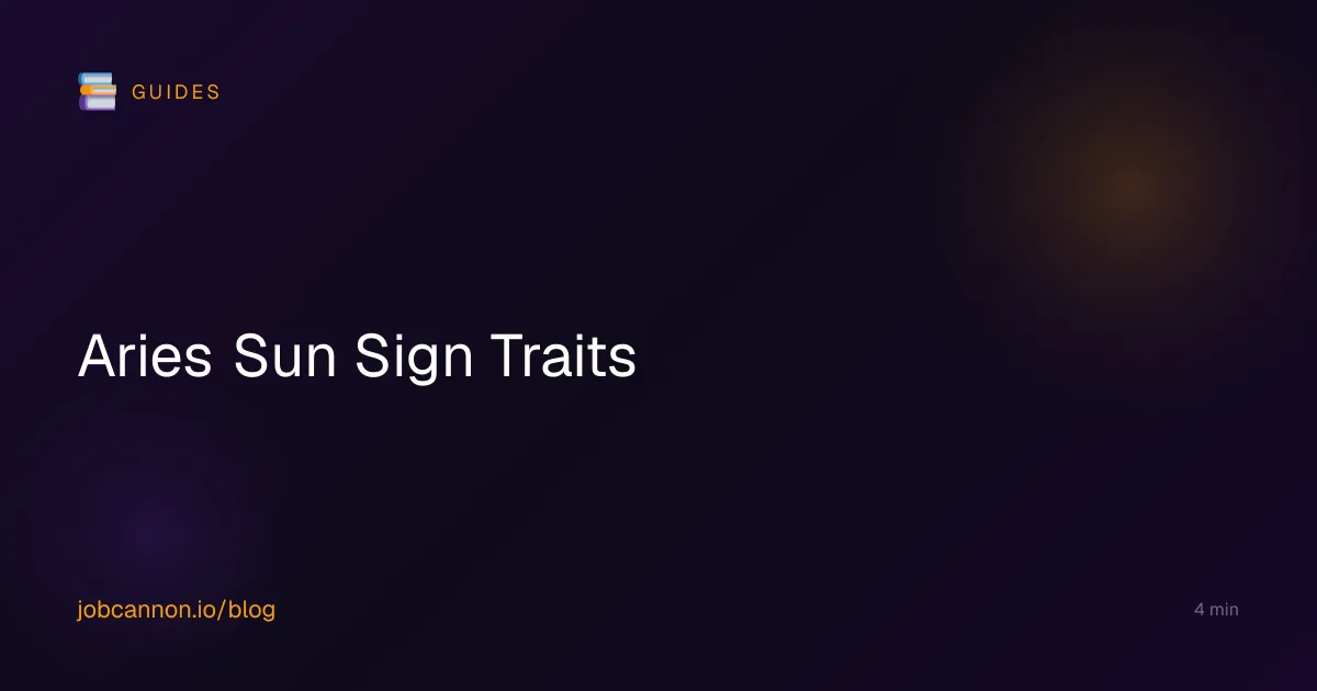 Aries Sun Sign Traits