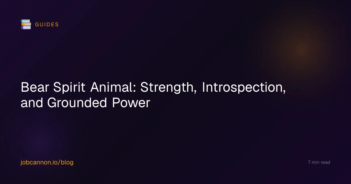 Bear Spirit Animal: Strength, Introspection, and Grounded Power