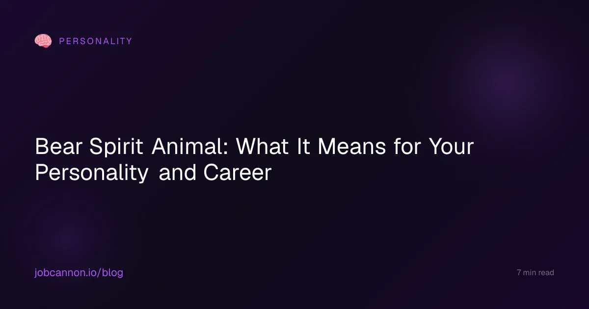 Bear Spirit Animal: What It Means for Your Personality and Career