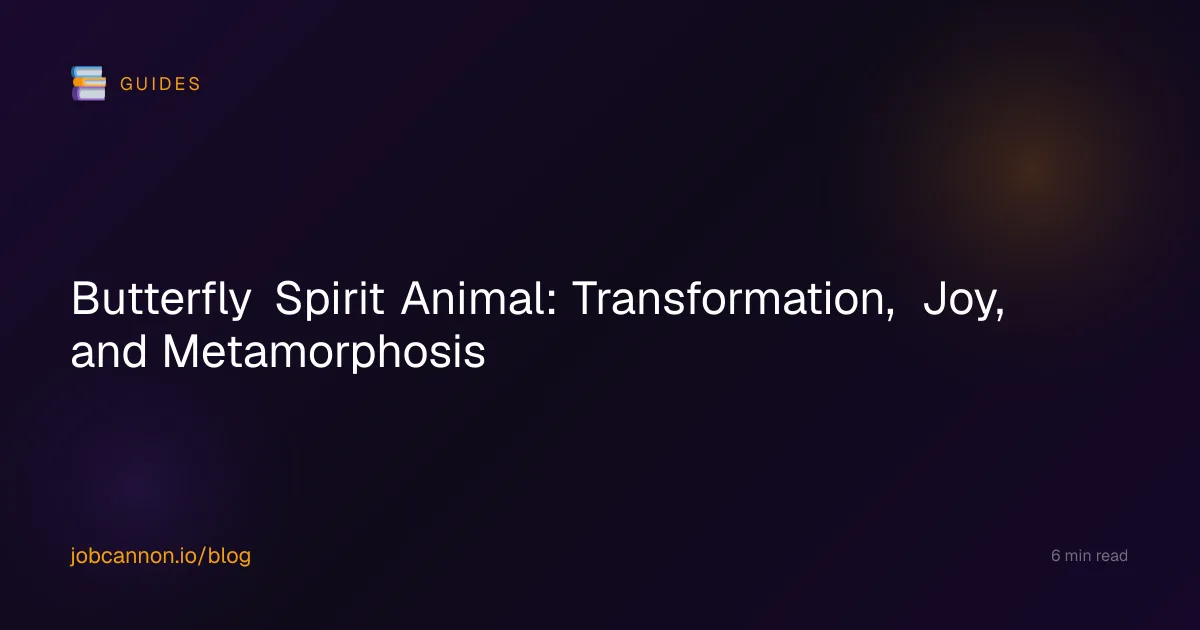 Butterfly Spirit Animal: Transformation, Joy, and Metamorphosis