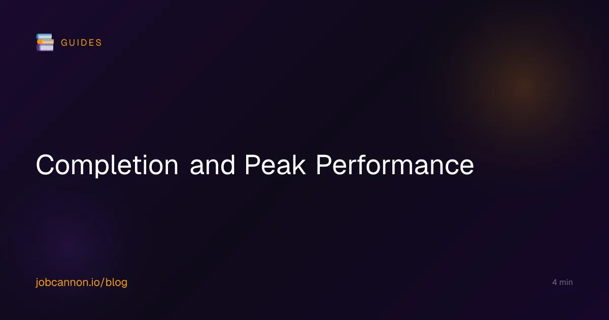 Completion and Peak Performance