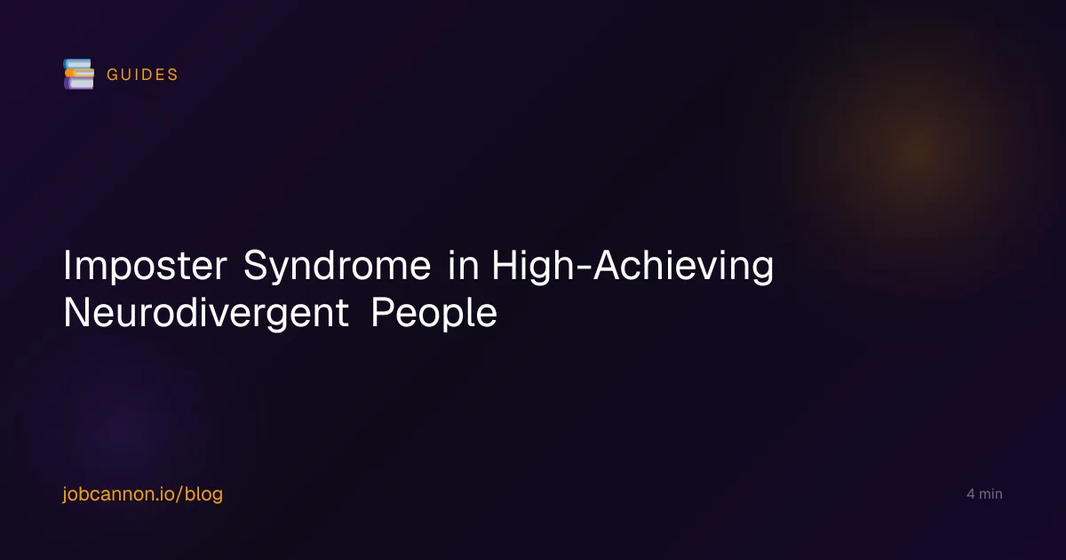 Imposter Syndrome in High-Achieving Neurodivergent People