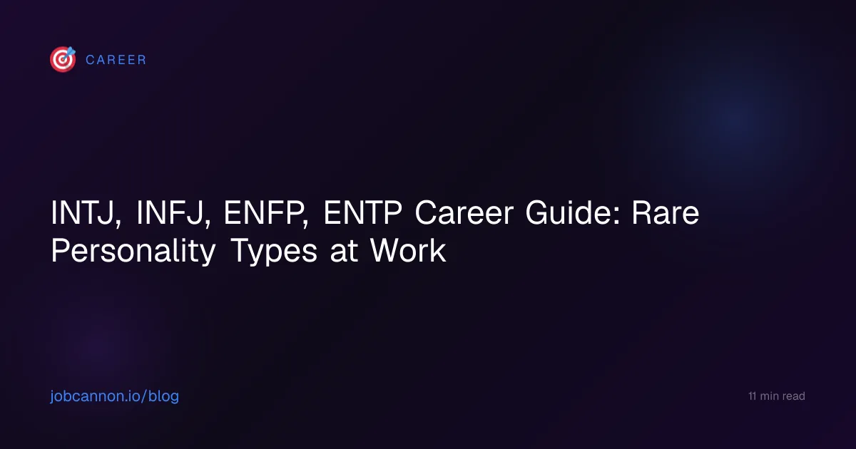 INTJ, INFJ, ENFP, ENTP Career Guide: Rare Personality Types at Work