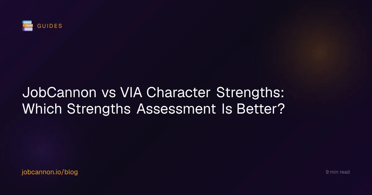 JobCannon vs VIA Character Strengths: Which Strengths Assessment Is Better?
