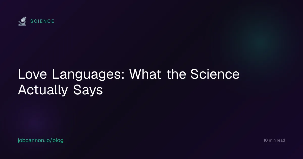 Love Languages: What the Science Actually Says