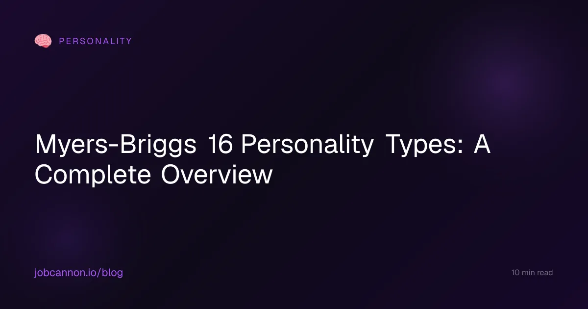 Myers-Briggs 16 Personality Types: A Complete Overview