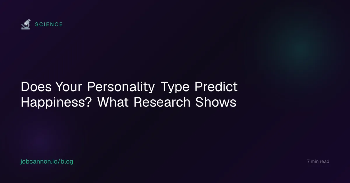 Does Your Personality Type Predict Happiness? What Research Shows