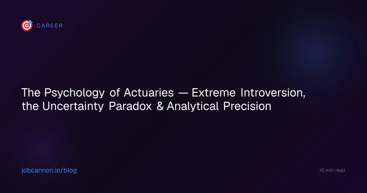 The Psychology of Actuaries — Extreme Introversion, the Uncertainty Paradox & Analytical Precision