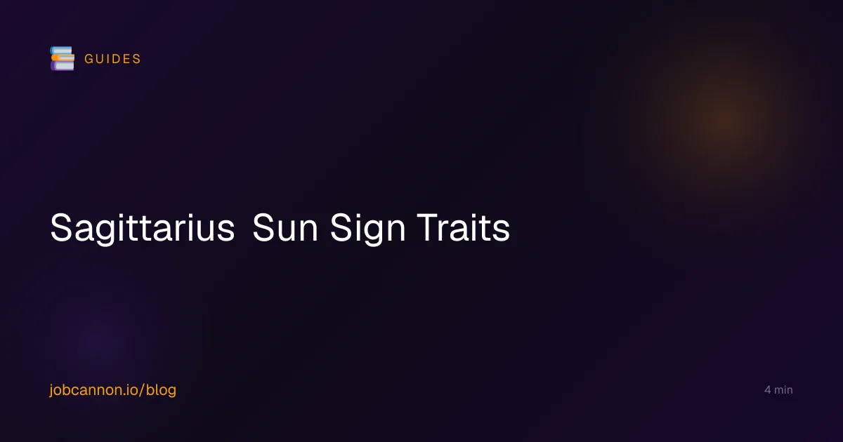 Sagittarius Sun Sign Traits