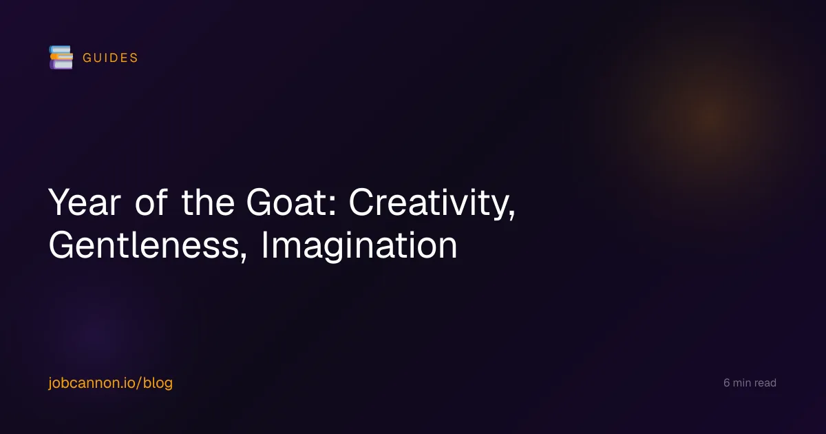 Year of the Goat: Creativity, Gentleness, Imagination