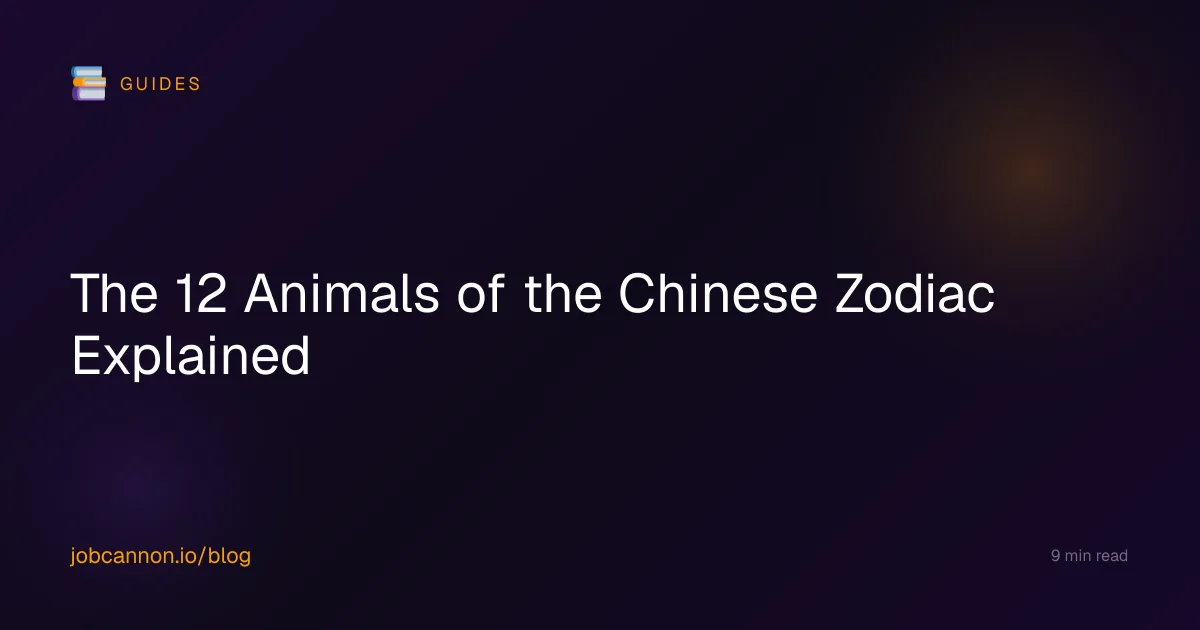 The 12 Animals of the Chinese Zodiac Explained
