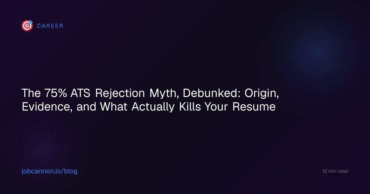 The 75% ATS Rejection Myth, Debunked: Origin, Evidence, and What Actually Kills Your Resume
