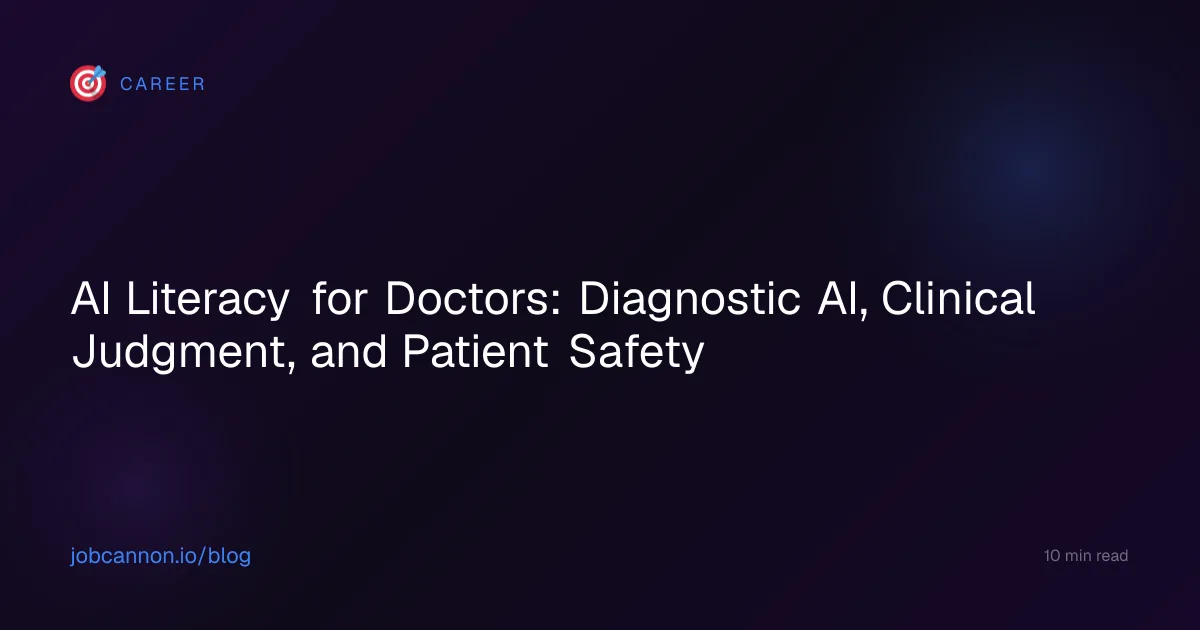 AI Literacy for Doctors: Diagnostic AI, Clinical Judgment, and Patient Safety