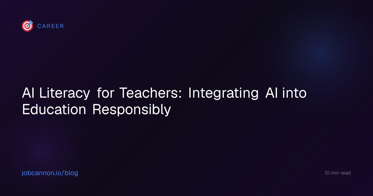 AI Literacy for Teachers: Integrating AI into Education Responsibly