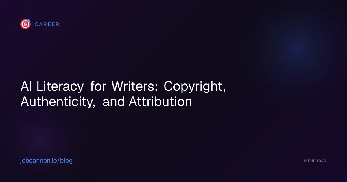 AI Literacy for Writers: Copyright, Authenticity, and Attribution