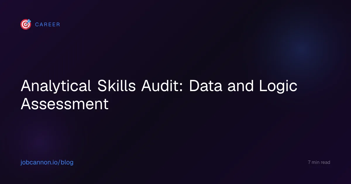 Analytical Skills Audit: Data and Logic Assessment