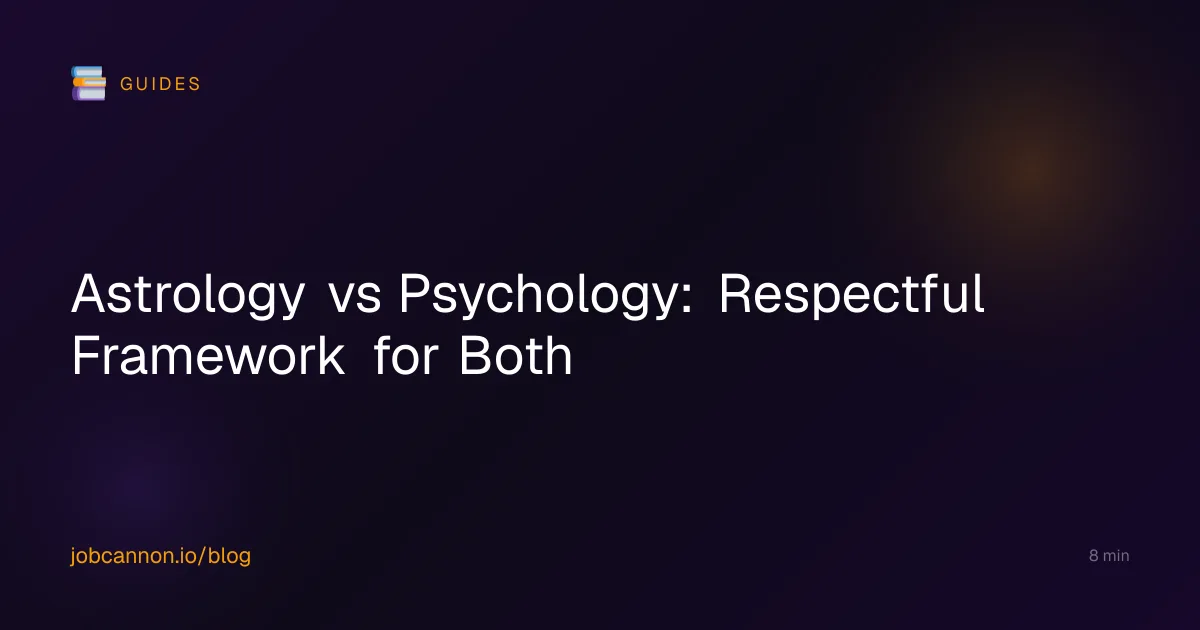 Astrology vs Psychology: Respectful Framework for Both