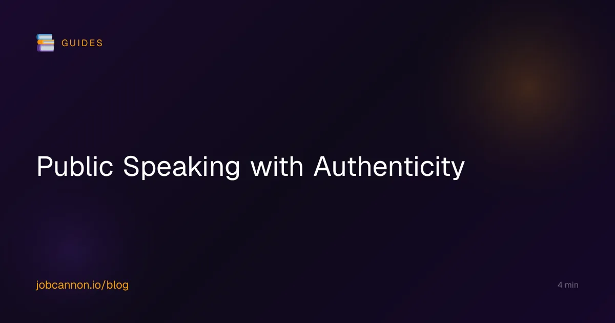 Public Speaking with Authenticity