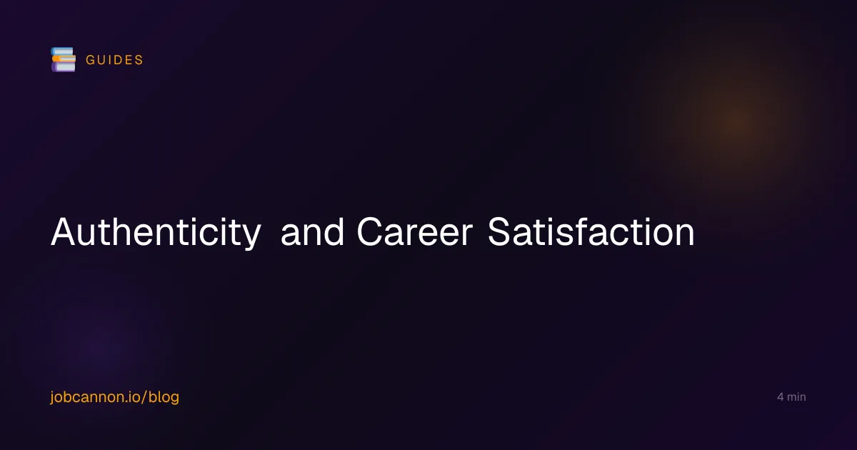 Authenticity and Career Satisfaction