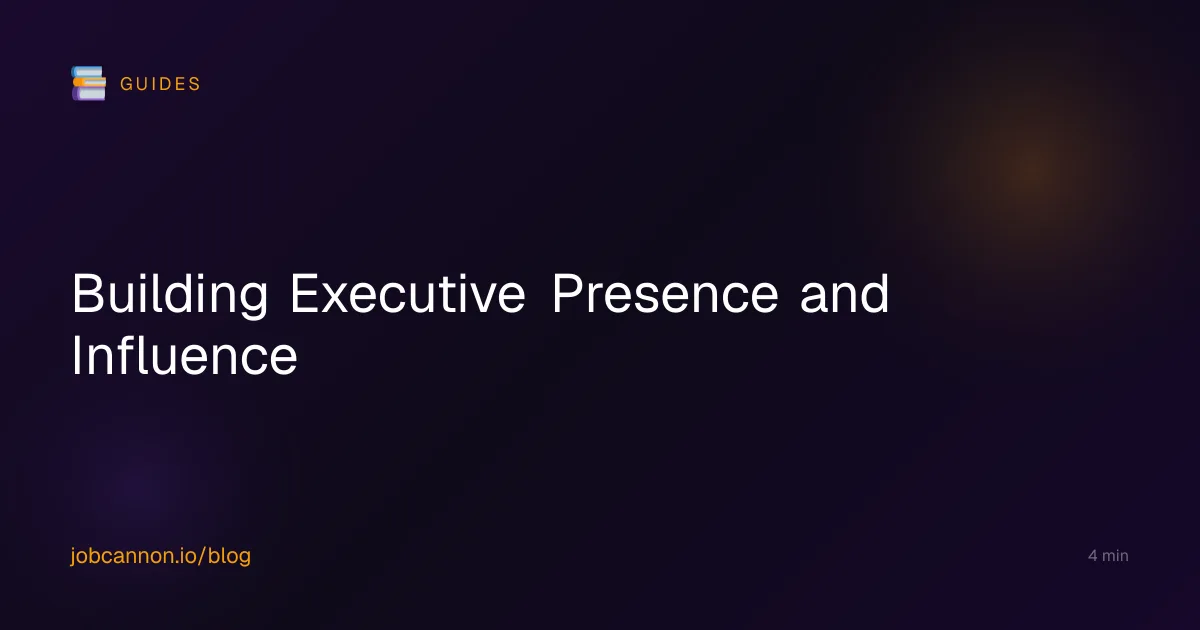 Building Executive Presence and Influence