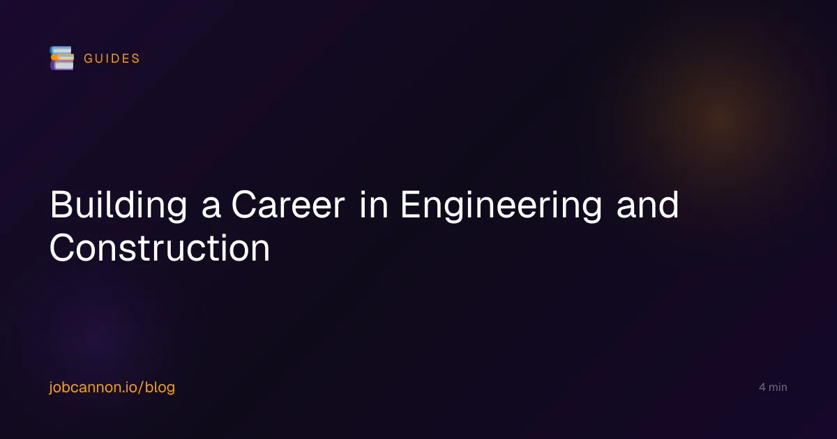 Building a Career in Engineering and Construction