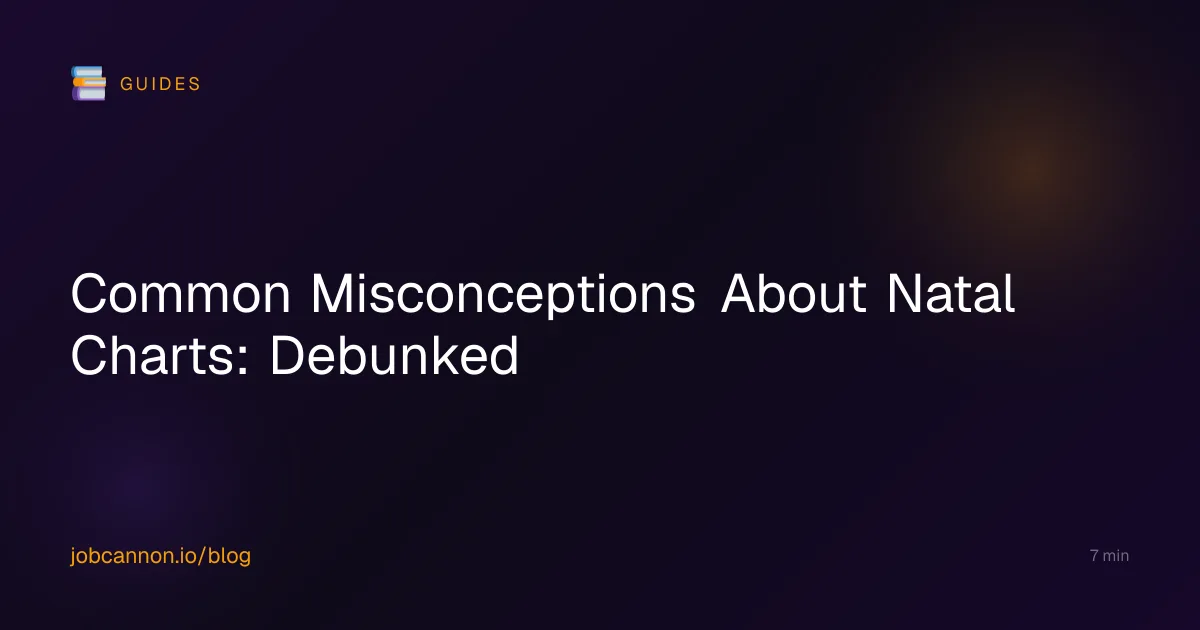 Common Misconceptions About Natal Charts: Debunked