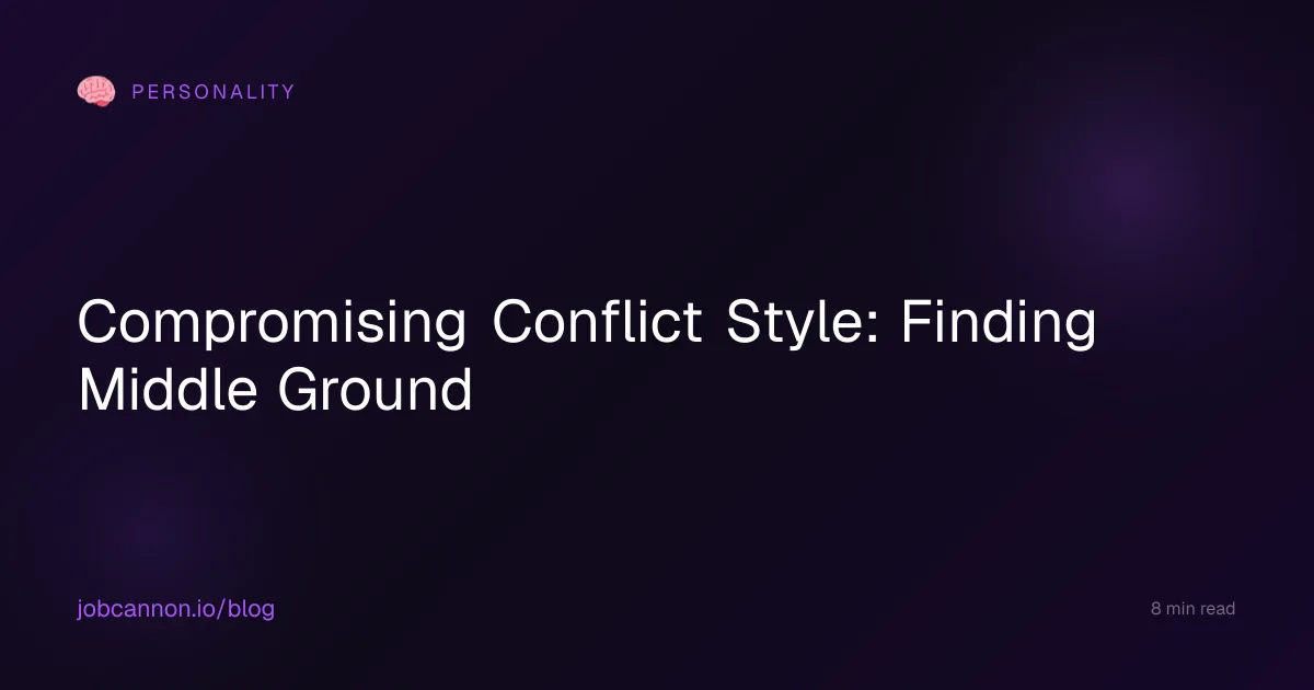 Compromising Conflict Style: Finding Middle Ground