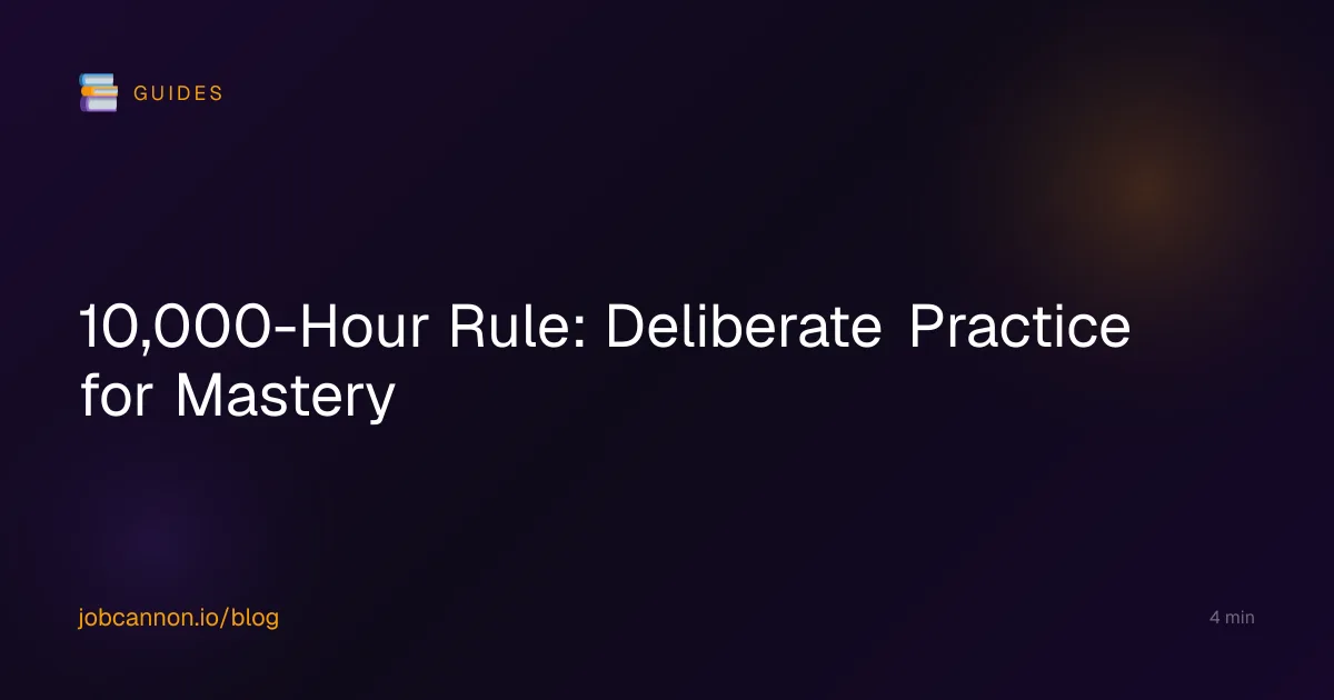 10,000-Hour Rule: Deliberate Practice for Mastery