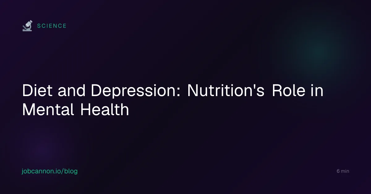 Diet and Depression: Nutrition's Role in Mental Health