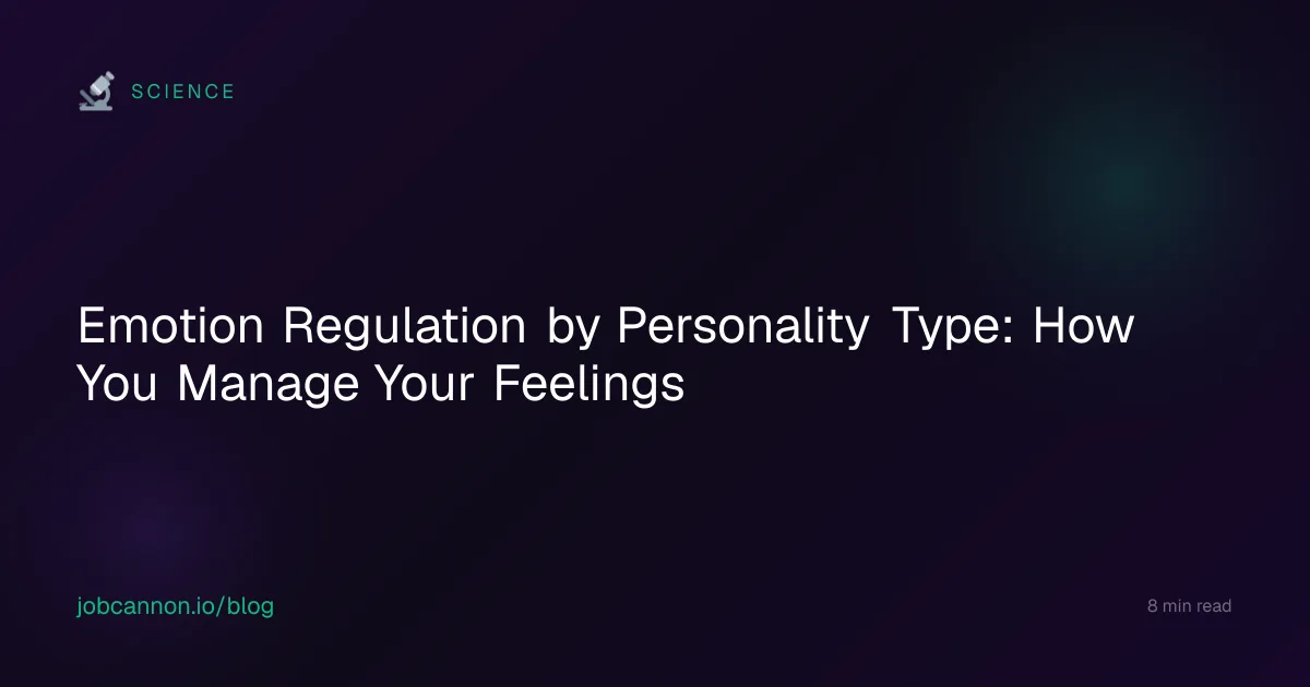 Emotion Regulation by Personality Type: How You Manage Your Feelings
