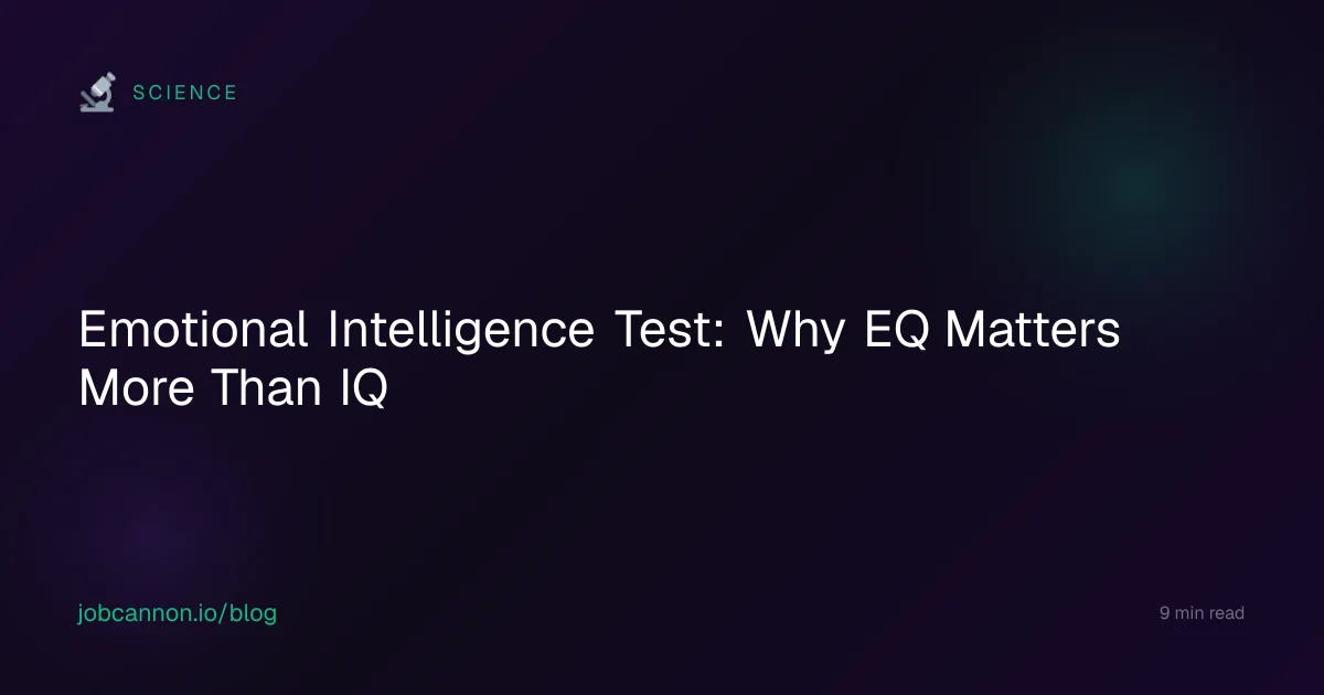 Emotional Intelligence Test: Why EQ Matters More Than IQ