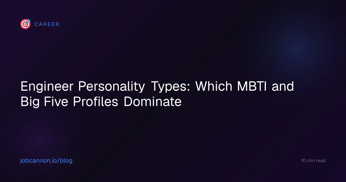 Engineer Personality Types: Which MBTI and Big Five Profiles Dominate