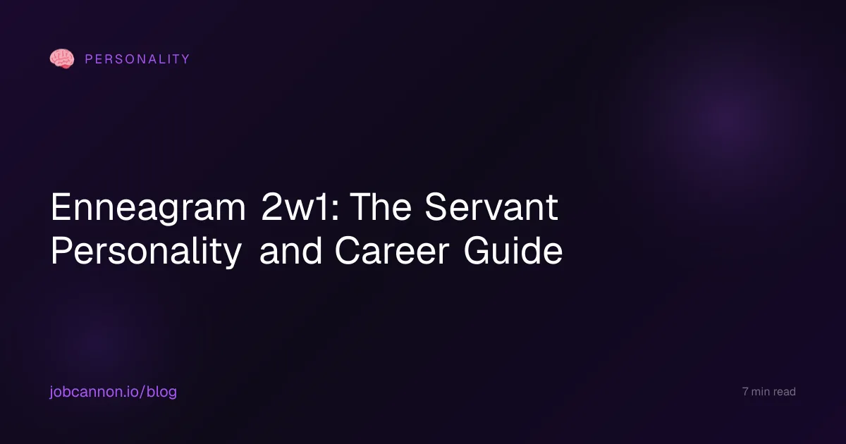 Enneagram 2w1: The Servant Personality and Career Guide