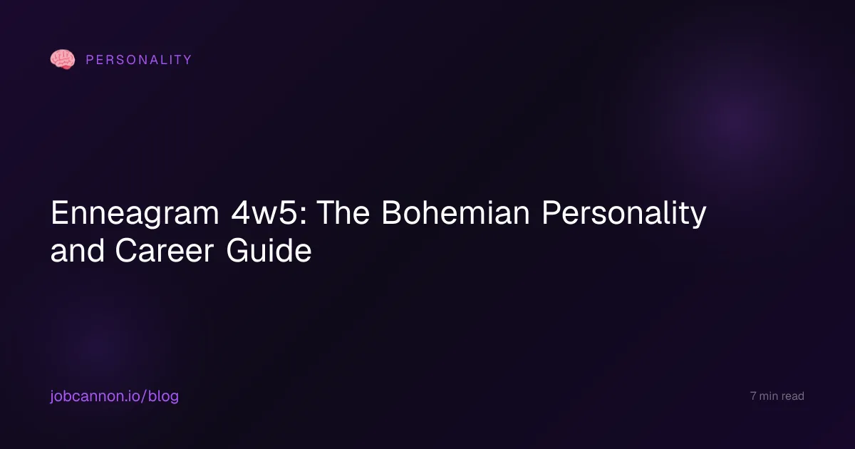 Enneagram 4w5: The Bohemian Personality and Career Guide