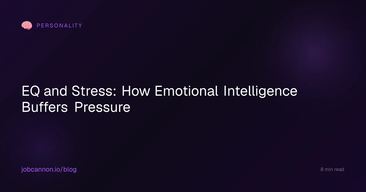 EQ and Stress: How Emotional Intelligence Buffers Pressure
