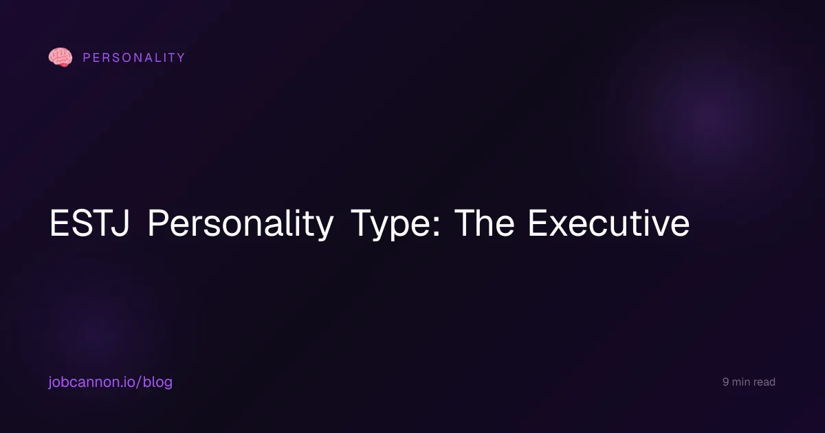 ESTJ Personality Type: The Executive