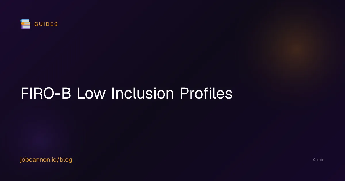 FIRO-B Low Inclusion Profiles