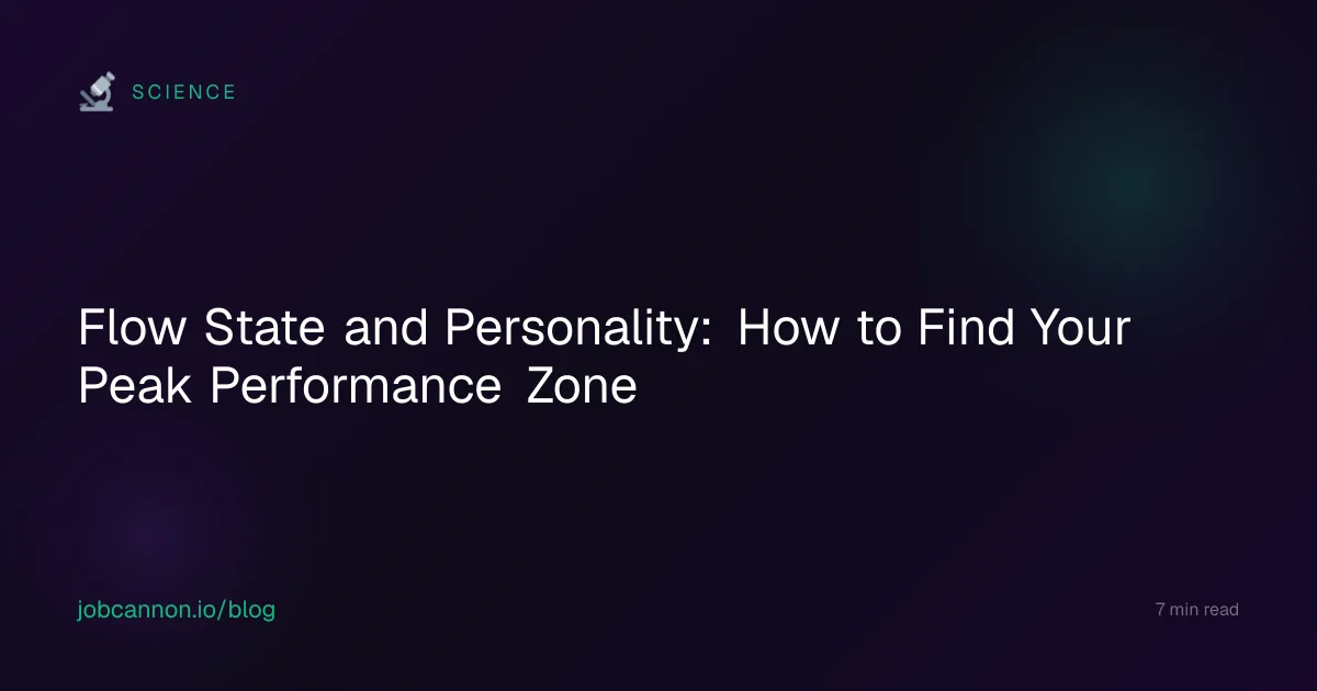 Flow State and Personality: How to Find Your Peak Performance Zone