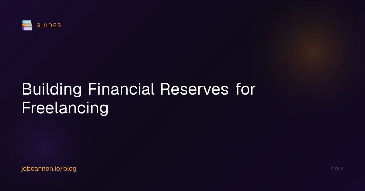 Building Financial Reserves for Freelancing