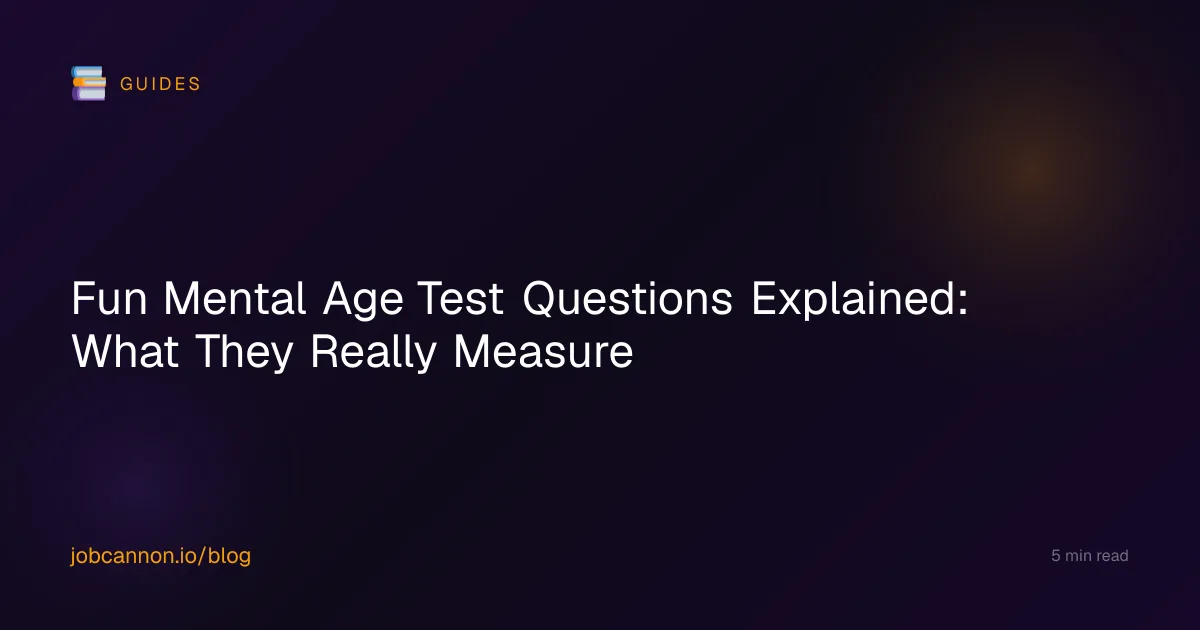 Fun Mental Age Test Questions Explained: What They Really Measure