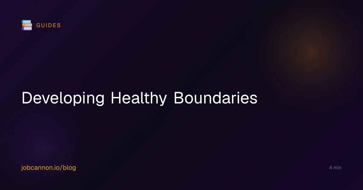 Developing Healthy Boundaries