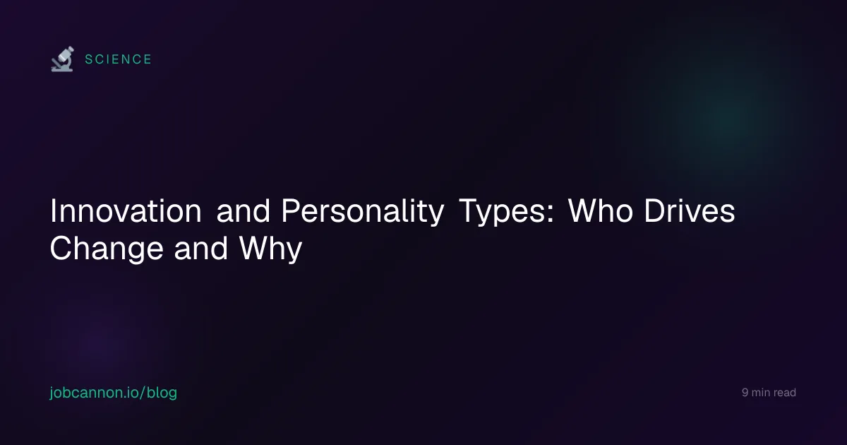 Innovation and Personality Types: Who Drives Change and Why