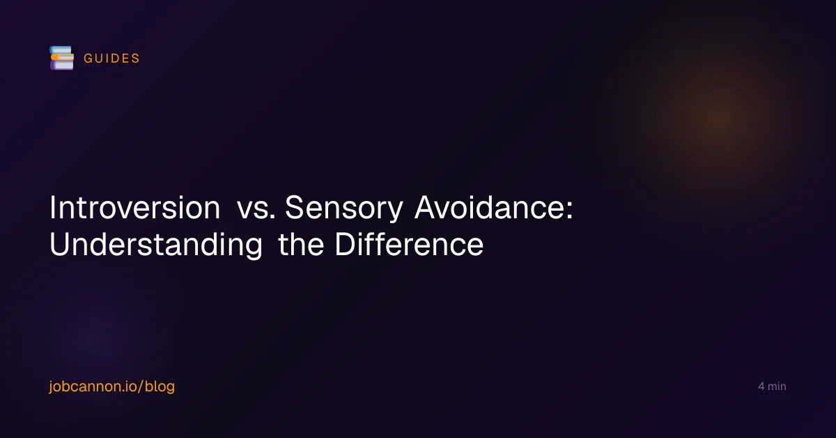 Introversion vs. Sensory Avoidance: Understanding the Difference