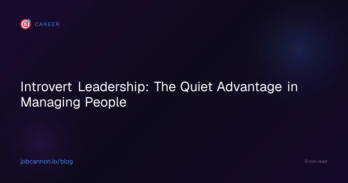 Introvert Leadership: The Quiet Advantage in Managing People