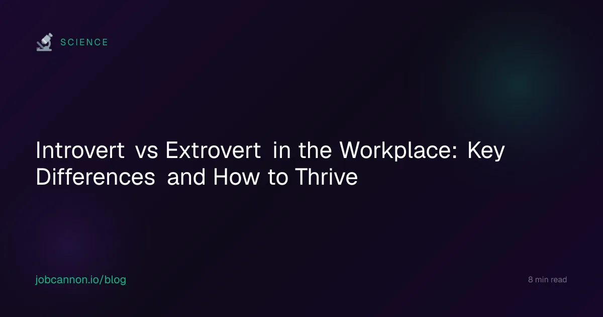 Introvert vs Extrovert in the Workplace: Key Differences and How to Thrive