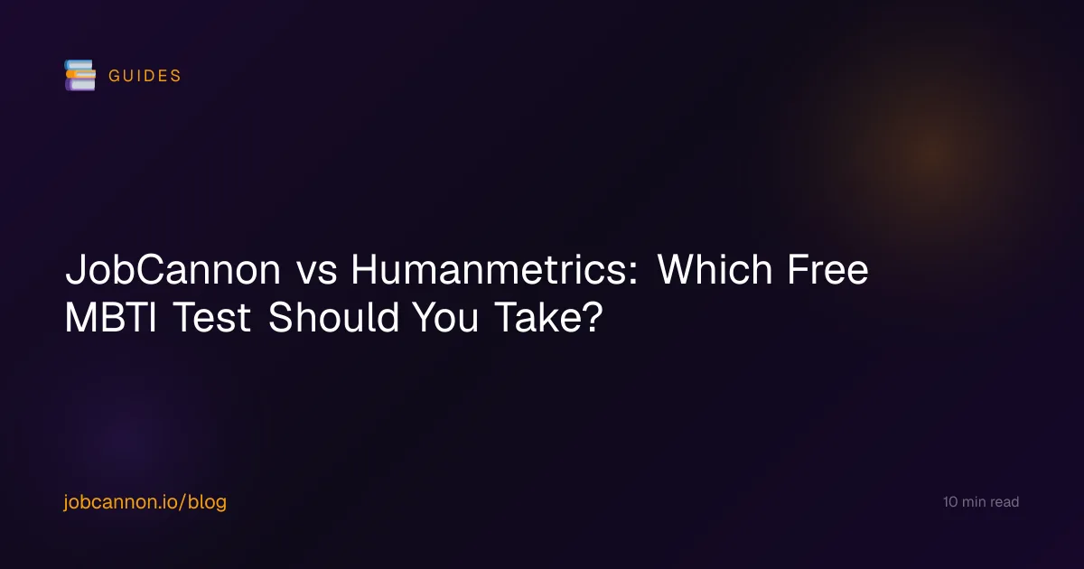 JobCannon vs Humanmetrics: Which Free MBTI Test Should You Take?