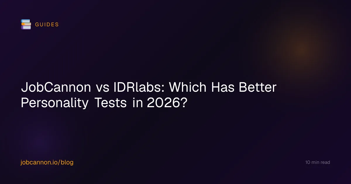 JobCannon vs IDRlabs: Free Personality Tests Compared (2026)