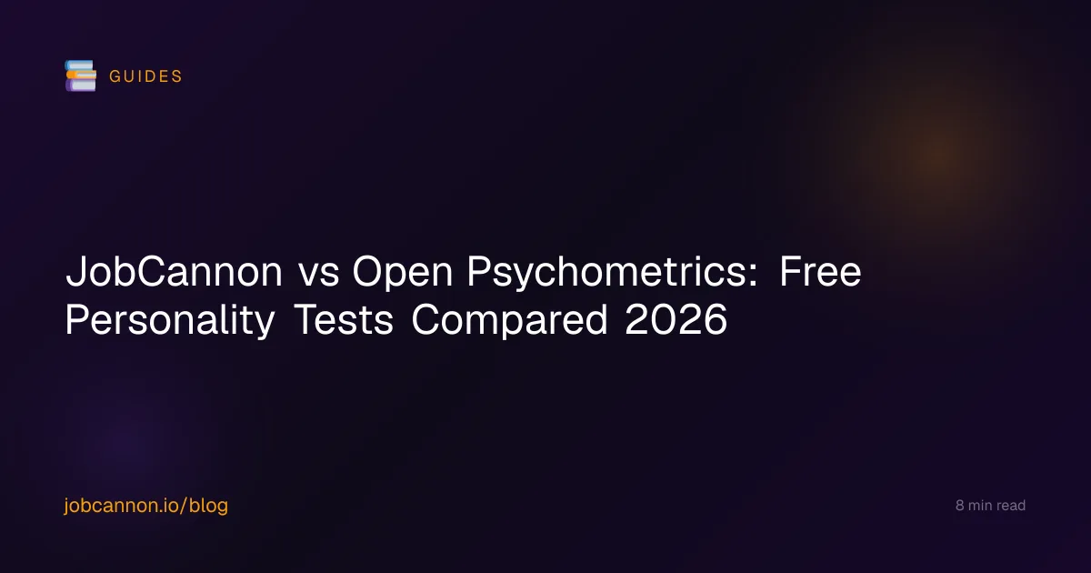 JobCannon vs Open Psychometrics: Free Personality Tests Compared 2026